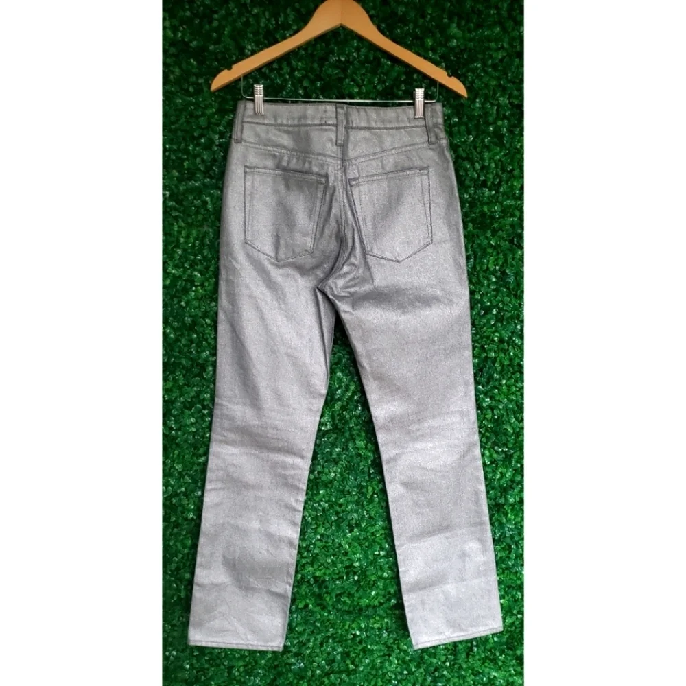 J.Crew Collection slouchy-straight jean in silver